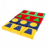 Набор папок мягких модулей с аппликациями – геометрические фигуры (цветные)
