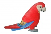 Попугай Ара, красный, 20 см