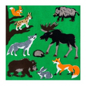 Игра-пособие для детей 3+ "Лесные животные" (на поле), 50*50см