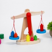 Деревянная игрушка Баланс "Весы с гирьками"