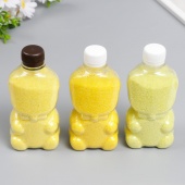 Песок цветной в бутылках "Лимон" 500 гр МИКС