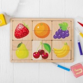 Игра развивающая деревянная «Фрукты, ягоды»