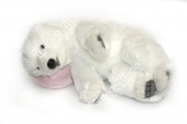Белый медвежонок спящий, 30 см