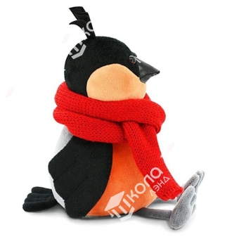 Мягкая игрушка «Снегирь» в красном шарфе, 20 см