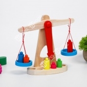 Деревянная игрушка Баланс "Весы с гирьками"
