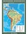 Карта Южная Америка физическая глянцевое 1-стороннее ламинирование