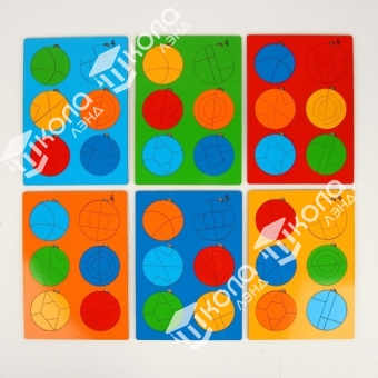 Головоломка логическая «Сложи круг №4», 30 × 21 см, по методике Никитина, МИКС