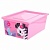 Ящик универсальный для хранения с крышкой, объем 30 л, цвет розовый