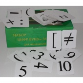 Комплект "Цифры, буквы, знаки с магнитным креплением" для начальной школы
