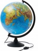 Глобус Земли физический d-320 мм с подсветкой