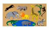 Игра-пособие для детей 3+ "Африканские животные" (на поле), 100*50см