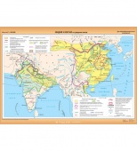 Карта Индия и Китай в средние века глянцевое 1-стороннее ламинирование