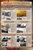 Стенд "Великая Отечественная война 1941-1945 г." (битвы)