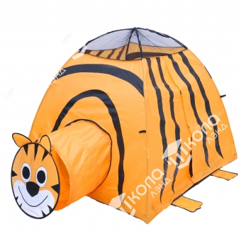 Игровая палатка «Тигр» с туннелем, цвет оранжевый
