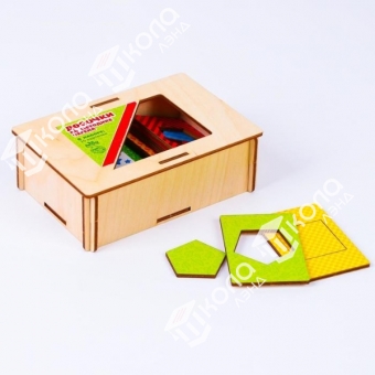 Деревянные карточки "Фигуры" набор 15 карточек: 7 × 9 см