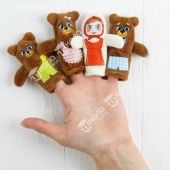 Кукольный театр «Три медведя», набор: 4 персонажа, сценарий