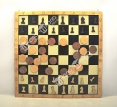 Настенная игра 2 в 1 Магнитные шахматы+шашки