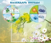 Стенд "Календарь природы" с 2 карманами