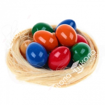 Счетный материал "Яйца в гнезде цветные"
