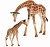 Набор животных «Жирафы», 2 фигурки, МИКС