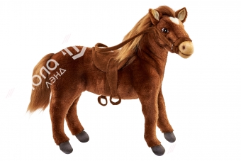 Лошадь оседланная рыжая, 37 см