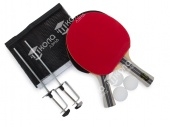 Набор для настольного тенниса (2 ракетки, 3 шарика, сетка с креплением)