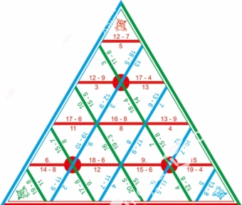 Математическая пирамида Вычитание до 20