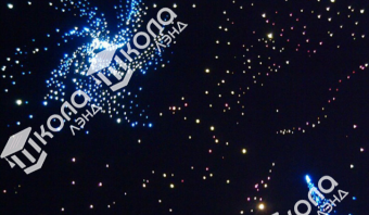 Ковёр напольный фибероптический ЗВЁЗДНОЕ НЕБО 1,45х1 м., 75 звёзд