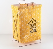 Корзина универсальная складная «Милый дом», 35×28,5×57,5 см, цвет жёлтый