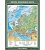 Карта Европа физическая (146х148) глянцевое 1-стороннее ламинирование