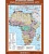 Карта Африка социально-экономическая глянцевое 1-стороннее ламинирование