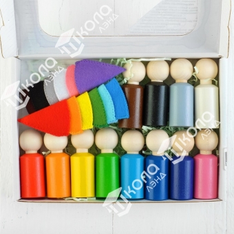 Сортер «Разноцветные гномики», размер: 2 × 6 см, 12 шт., в колпаках