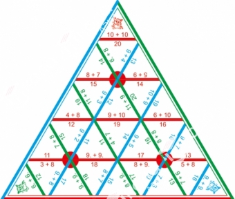 Математическая пирамида Сложение до 20