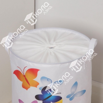 Корзина универсальная «Акварельные бабочки», 35×45 см, с затяжкой