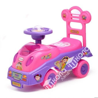 Толокар «Машинка для девочки», с музыкой, цвет розовый