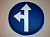 Дорожный знак «Движение прямо или налево»