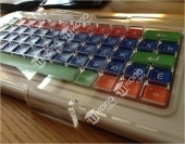 Клавиатура адаптированная с крупными кнопками + пластиковая накладка, разделяющая клавиши, беспроводная