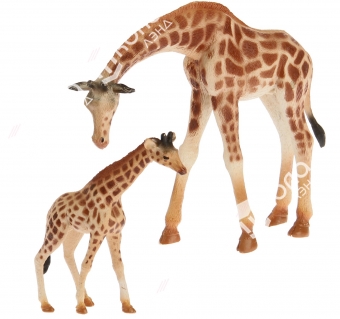 Набор животных «Жирафы», 2 фигурки, МИКС