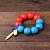 Шнуровка "Счёт до 10", красно-синяя большая, диаметр бусины — 3 см, МИКС