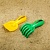 Набор для игры в песке, совок и грабли с отверстием, цвета МИКС
